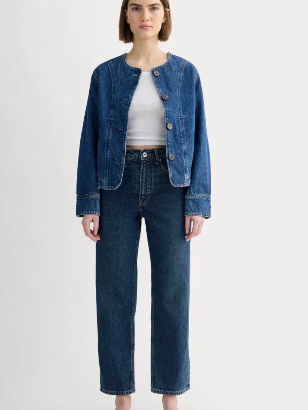 Everlane Way High Jean in Dark Indigo